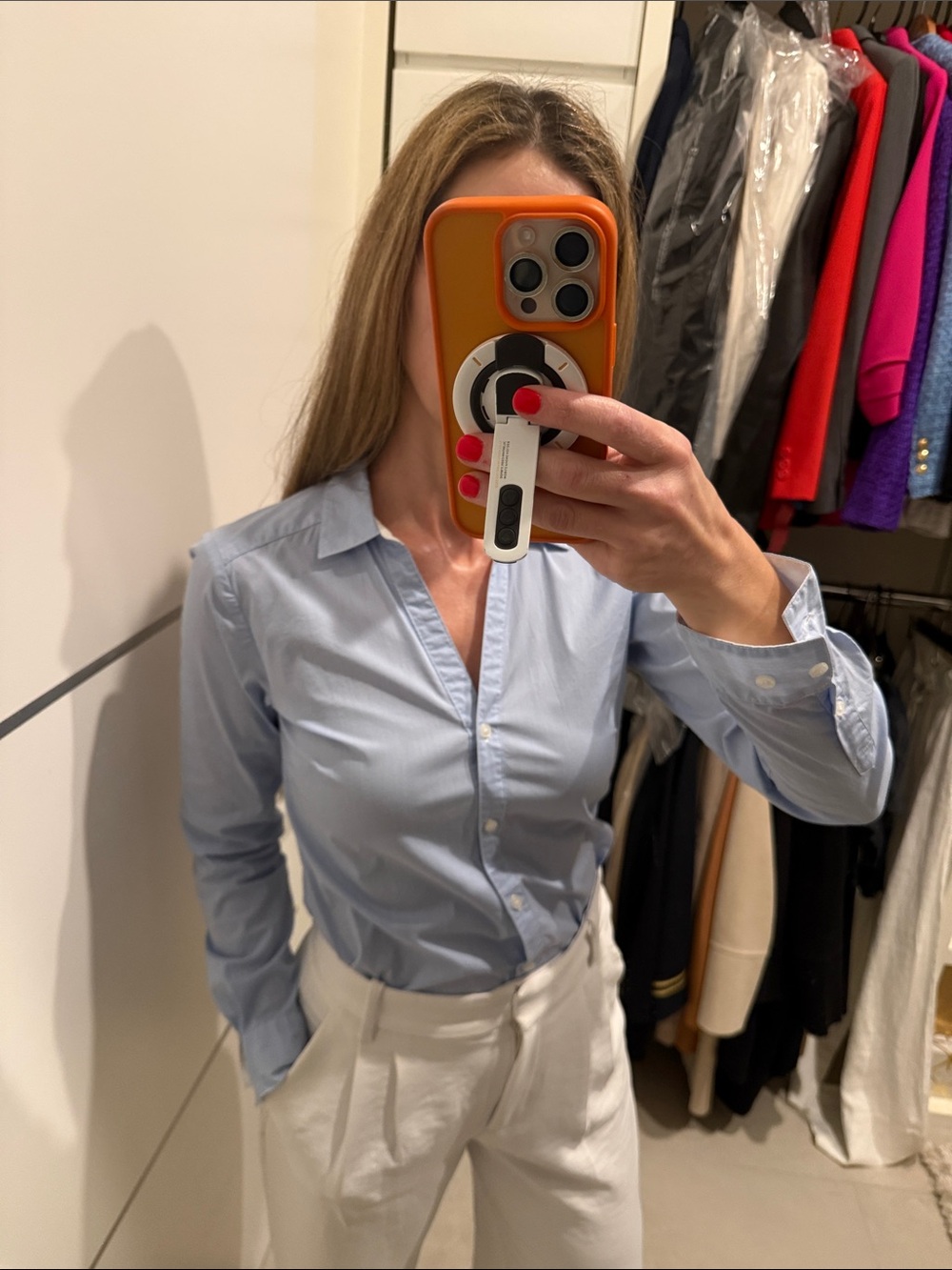 H&M Pale Blue Tailored Button-Down Shirt